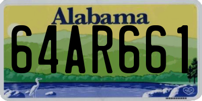 AL license plate 64AR661