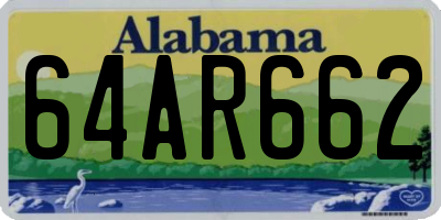 AL license plate 64AR662