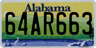 AL license plate 64AR663