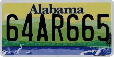 AL license plate 64AR665