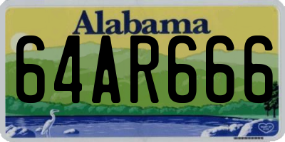 AL license plate 64AR666