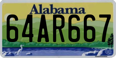 AL license plate 64AR667