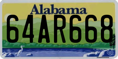 AL license plate 64AR668