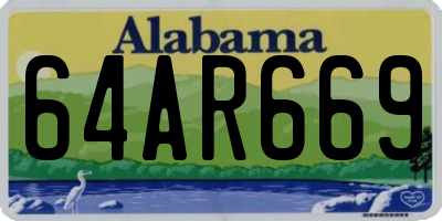 AL license plate 64AR669