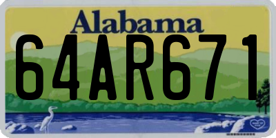 AL license plate 64AR671