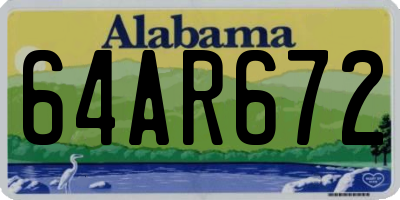 AL license plate 64AR672