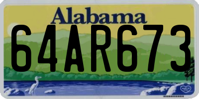 AL license plate 64AR673