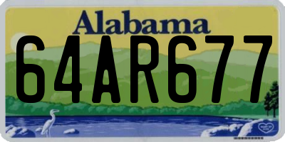 AL license plate 64AR677