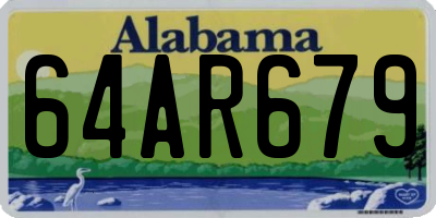 AL license plate 64AR679