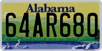 AL license plate 64AR680