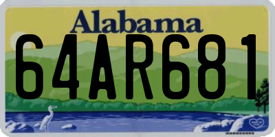 AL license plate 64AR681