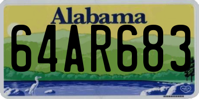 AL license plate 64AR683