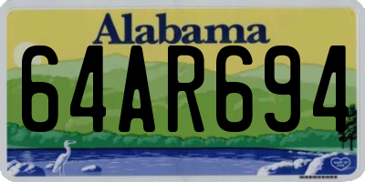 AL license plate 64AR694
