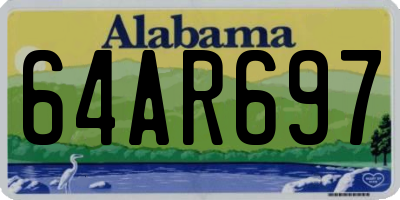 AL license plate 64AR697