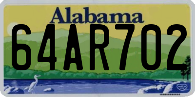 AL license plate 64AR702