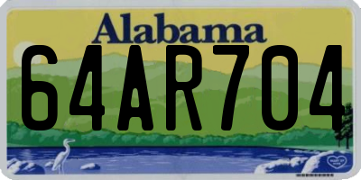 AL license plate 64AR704