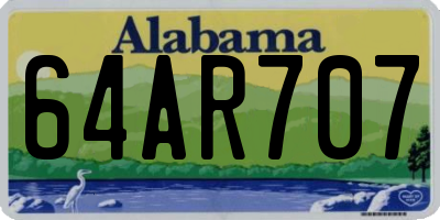 AL license plate 64AR707