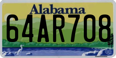 AL license plate 64AR708