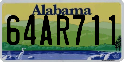 AL license plate 64AR711