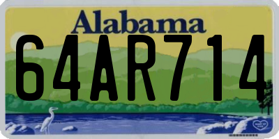 AL license plate 64AR714