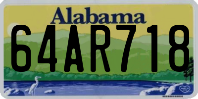AL license plate 64AR718