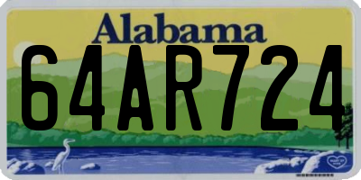 AL license plate 64AR724