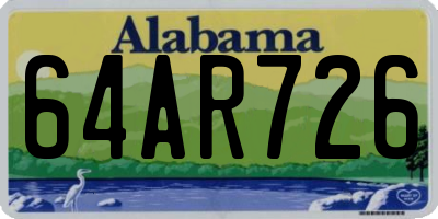AL license plate 64AR726