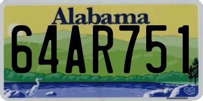 AL license plate 64AR751