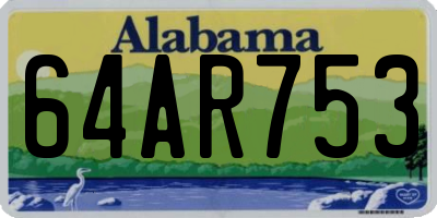 AL license plate 64AR753