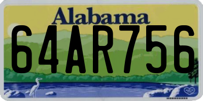 AL license plate 64AR756