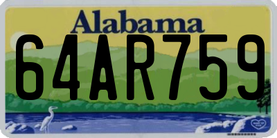 AL license plate 64AR759
