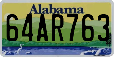 AL license plate 64AR763