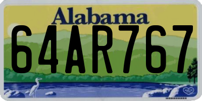 AL license plate 64AR767
