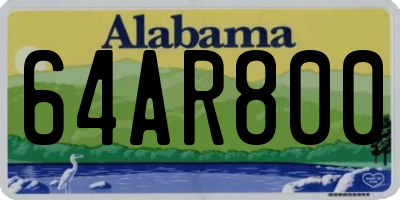 AL license plate 64AR800