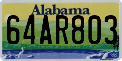 AL license plate 64AR803
