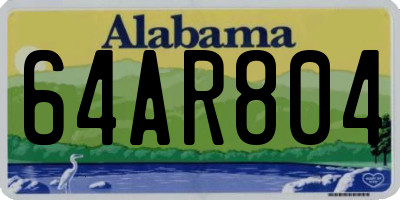 AL license plate 64AR804