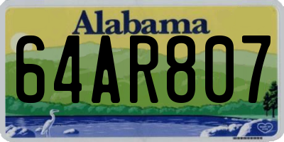 AL license plate 64AR807