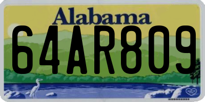 AL license plate 64AR809