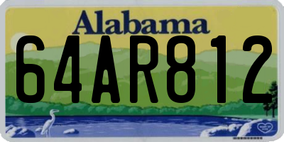 AL license plate 64AR812