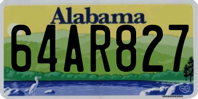 AL license plate 64AR827