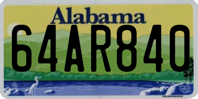 AL license plate 64AR840