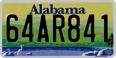 AL license plate 64AR841