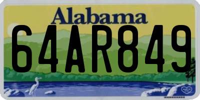 AL license plate 64AR849