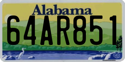 AL license plate 64AR851