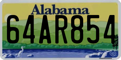 AL license plate 64AR854