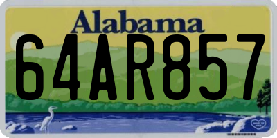 AL license plate 64AR857