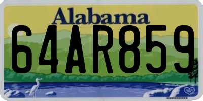 AL license plate 64AR859