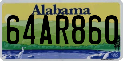 AL license plate 64AR860