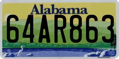 AL license plate 64AR863