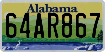 AL license plate 64AR867